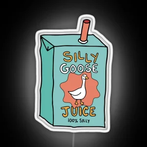 Silly Goose Juice Handdrawn RGB Neon Sign