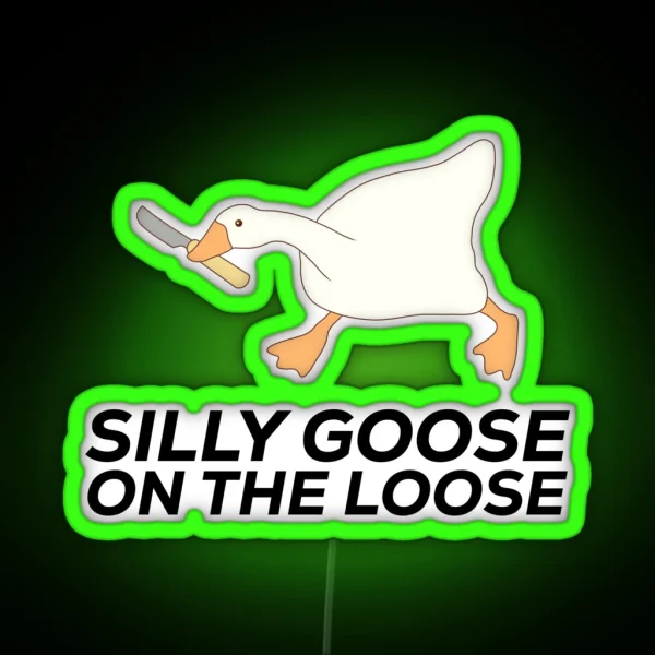 Silly Goose On The Loose RGB Neon Sign