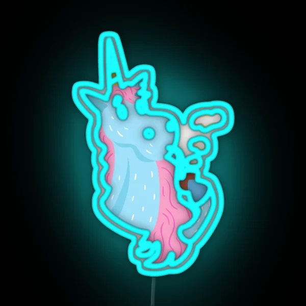 Silly Unicorn Simple RGB Neon Sign