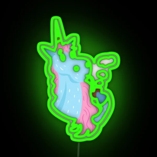 Silly Unicorn Simple RGB Neon Sign