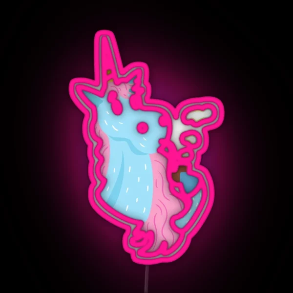 Silly Unicorn Simple RGB Neon Sign