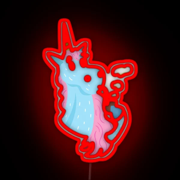 Silly Unicorn Simple RGB Neon Sign