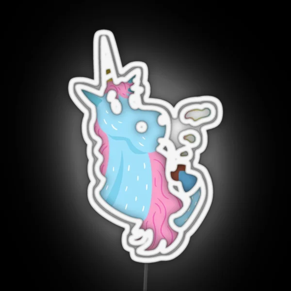 Silly Unicorn Simple RGB Neon Sign