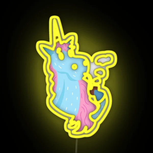 Silly Unicorn Simple RGB Neon Sign