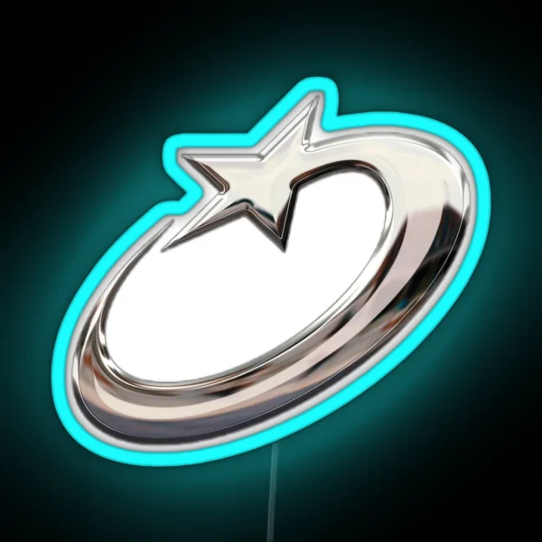 Silver Chrome Comet RGB Neon Sign