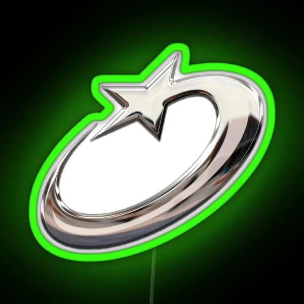 Silver Chrome Comet RGB Neon Sign