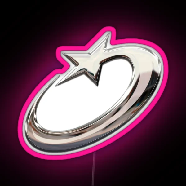Silver Chrome Comet RGB Neon Sign