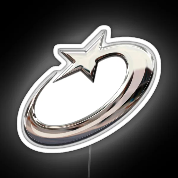Silver Chrome Comet RGB Neon Sign