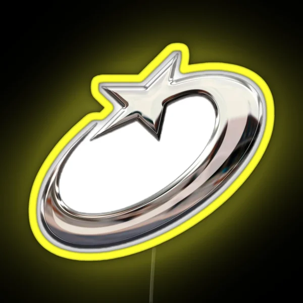 Silver Chrome Comet RGB Neon Sign