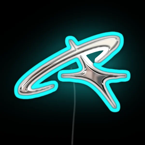 Silver Chrome Star Orbit RGB Neon Sign