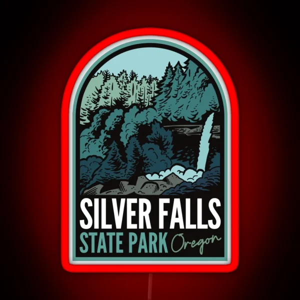 Silver Falls State Park Oregon RGB Neon Sign