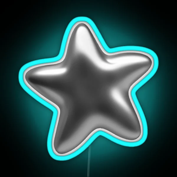 Silver Star RGB Neon Sign