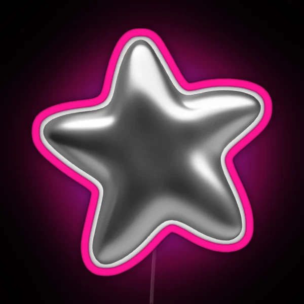 Silver Star RGB Neon Sign