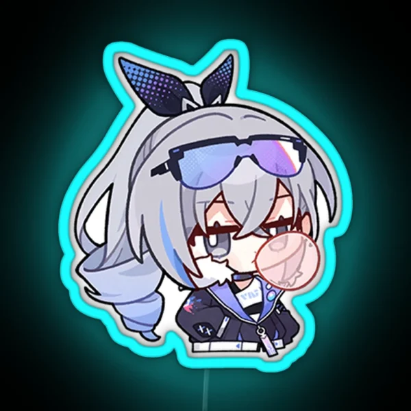 Silver Wolf Honkai Star Rail RGB Neon Sign