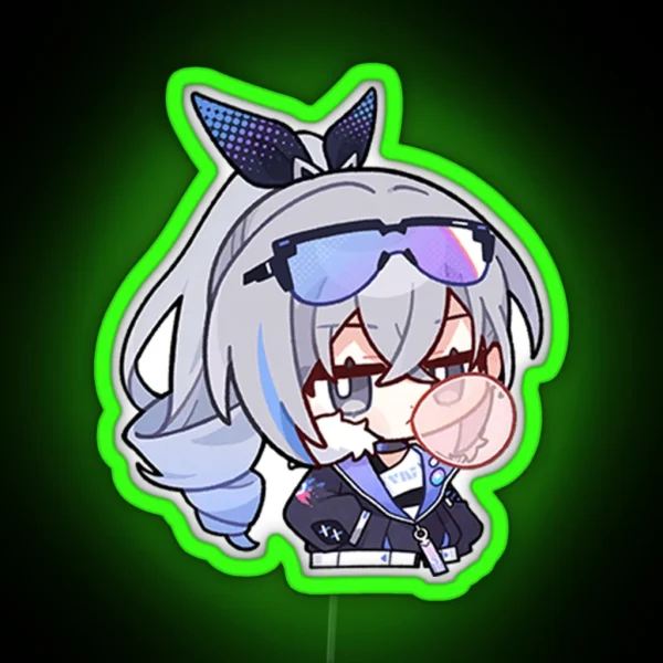 Silver Wolf Honkai Star Rail RGB Neon Sign
