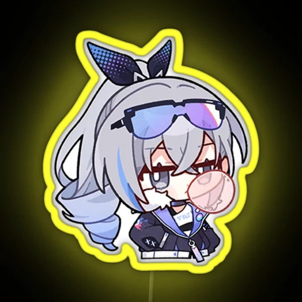 Silver Wolf Honkai Star Rail RGB Neon Sign