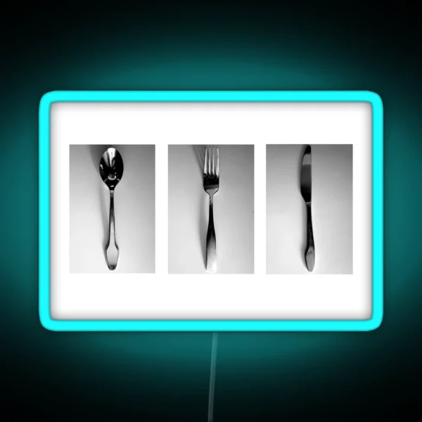 Silverware Triptych RGB Neon Sign