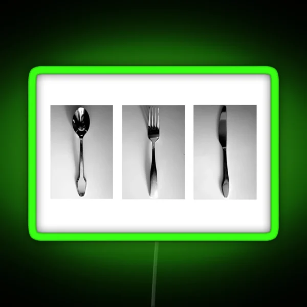 Silverware Triptych RGB Neon Sign