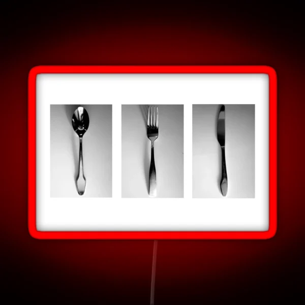 Silverware Triptych RGB Neon Sign