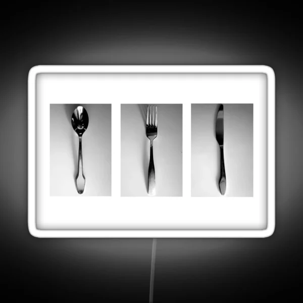 Silverware Triptych RGB Neon Sign
