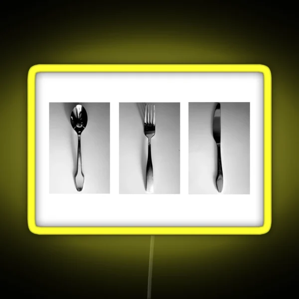 Silverware Triptych RGB Neon Sign