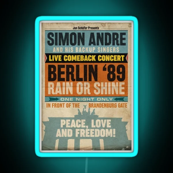 SIMON ANDRE Live 1989 RGB Neon Sign