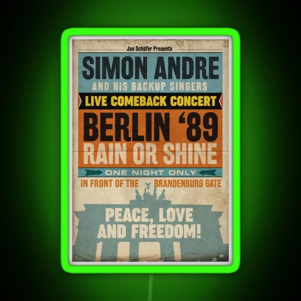 SIMON ANDRE Live 1989 RGB Neon Sign