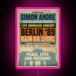 SIMON ANDRE Live 1989 RGB Neon Sign
