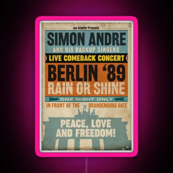 SIMON ANDRE Live 1989 RGB Neon Sign