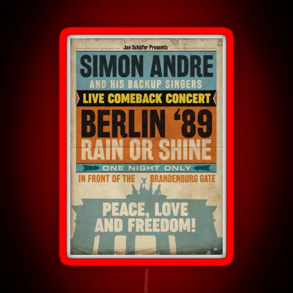 SIMON ANDRE Live 1989 RGB Neon Sign