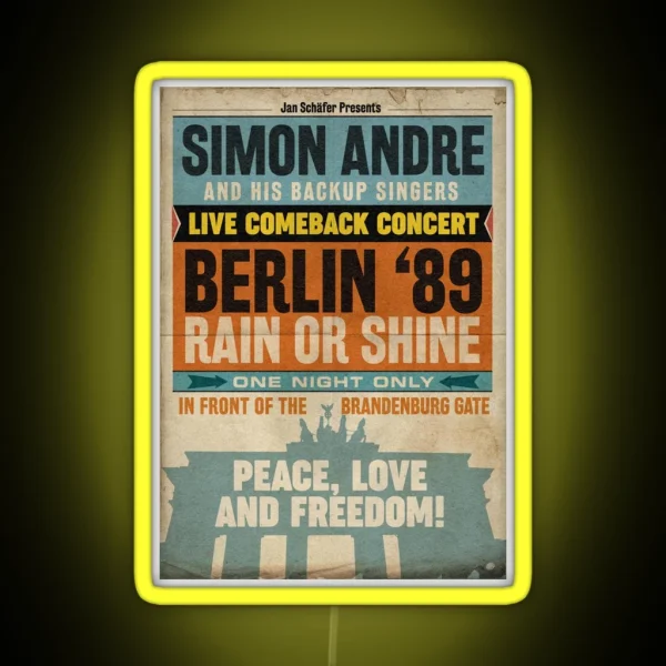 SIMON ANDRE Live 1989 RGB Neon Sign