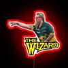 Neon Wizard Sign: Vibrant RGB Throwback to Darts Legend Whitlock