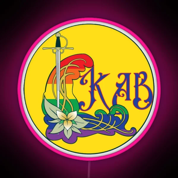 Simple KAB Logo Pride Variant RGB Neon Sign