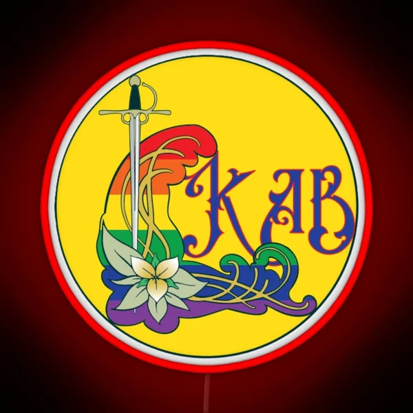 Simple KAB Logo Pride Variant RGB Neon Sign