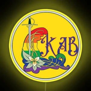 Simple KAB Logo Pride Variant RGB Neon Sign