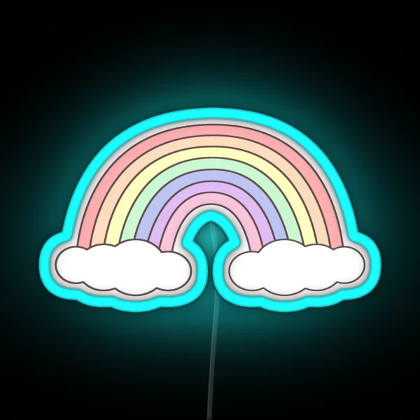 Simple Pastel Rainbow RGB Neon Sign
