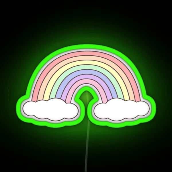 Simple Pastel Rainbow RGB Neon Sign