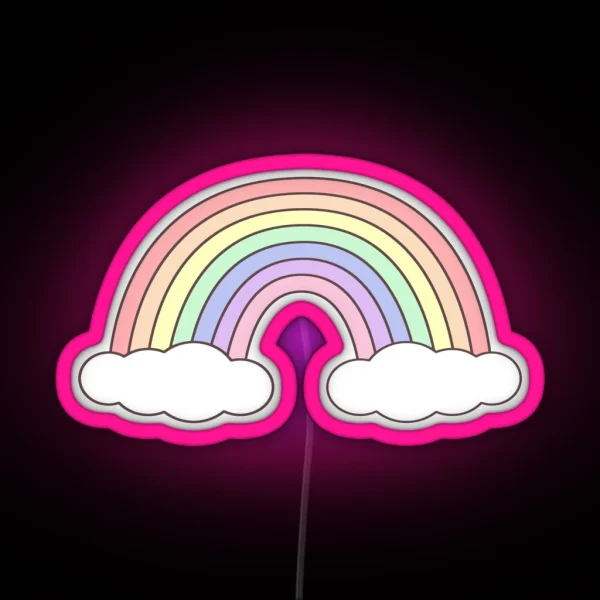 Simple Pastel Rainbow RGB Neon Sign
