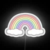 Vibrant pastel rainbow colored led neon signs for home decoration.