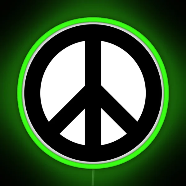 Simple Peace Sign RGB Neon Sign