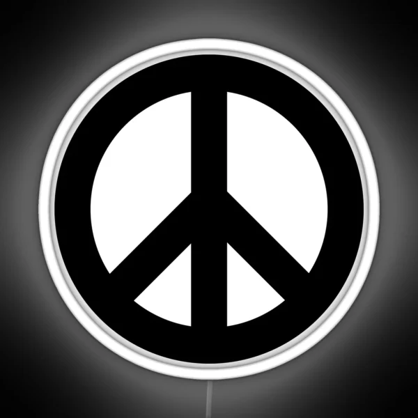 Simple Peace Sign RGB Neon Sign