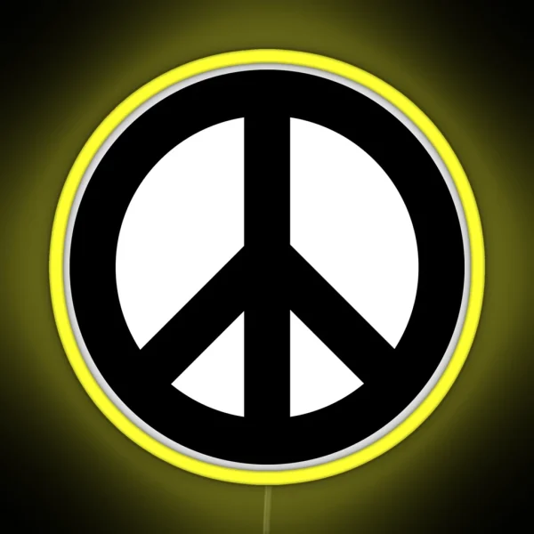 Simple Peace Sign RGB Neon Sign