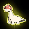 Vibrant Red and White Dinosaur Neon Sign Decoration Accent Lighting