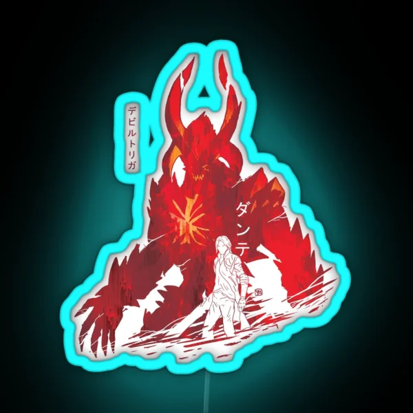 Sin Of The Devil Dante DMC5 Devil May Cry V RGB Neon Sign
