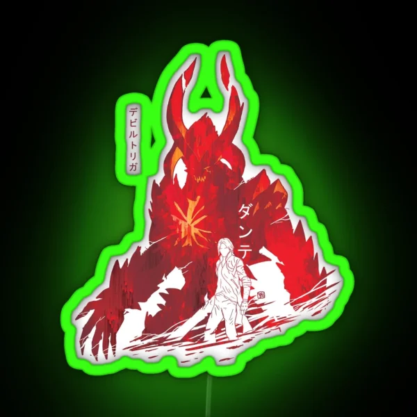 Sin Of The Devil Dante DMC5 Devil May Cry V RGB Neon Sign