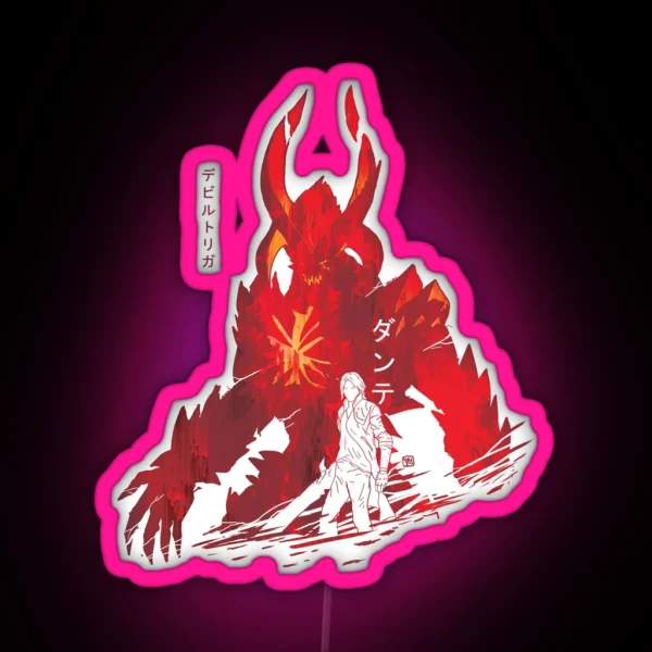 Sin Of The Devil Dante DMC5 Devil May Cry V RGB Neon Sign