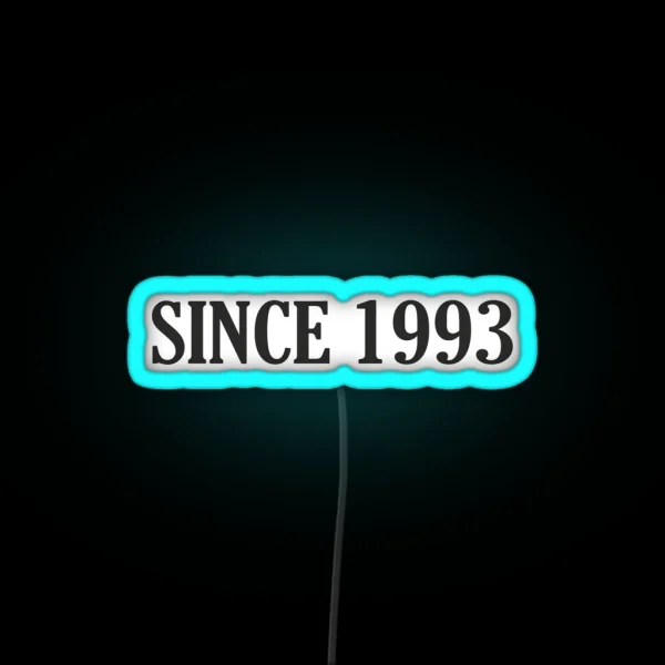 Since 1993 Since 1993 Year 1993 Birth 1993 RGB Neon Sign