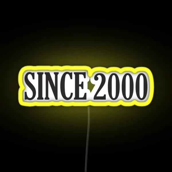 Since 2000 Since 2000 Year 2000 Birth 2000 RGB Neon Sign