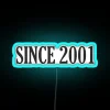 Neon Sign Celebrating Birth Year Since 2001 with Retro Nostalgia