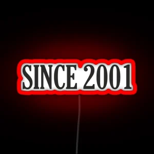 Since 2001 Since 2001 Year 2001 Birth 2001 RGB Neon Sign